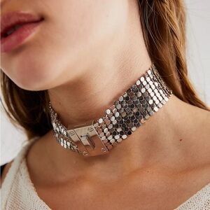 NWT Free People Magic Chocker Silver Necklace